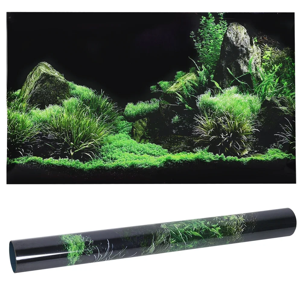 Marine Aquarium All In One - โปสเตอร์สติ๊กเกอร์ติด3D สำหรับตู้ปลาอุปกรณ์ตกแต่งพื้นหลังตู้ปลาภาพวาดต้นไม้ในมหาสมุทร