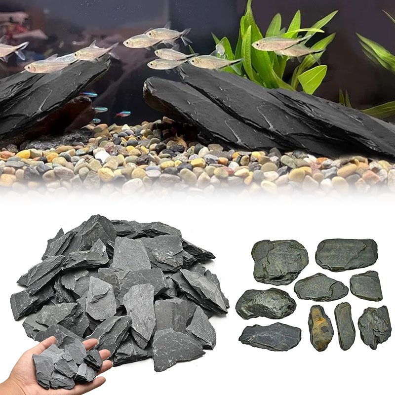 Marine Aquarium Tanks - ชุดหินตกแต่งตู้ปลา 500/1000 กรัม หินชนวน หินจัดสวน หินตกแต่งตู้เลี้ยงสัตว์น้ำ