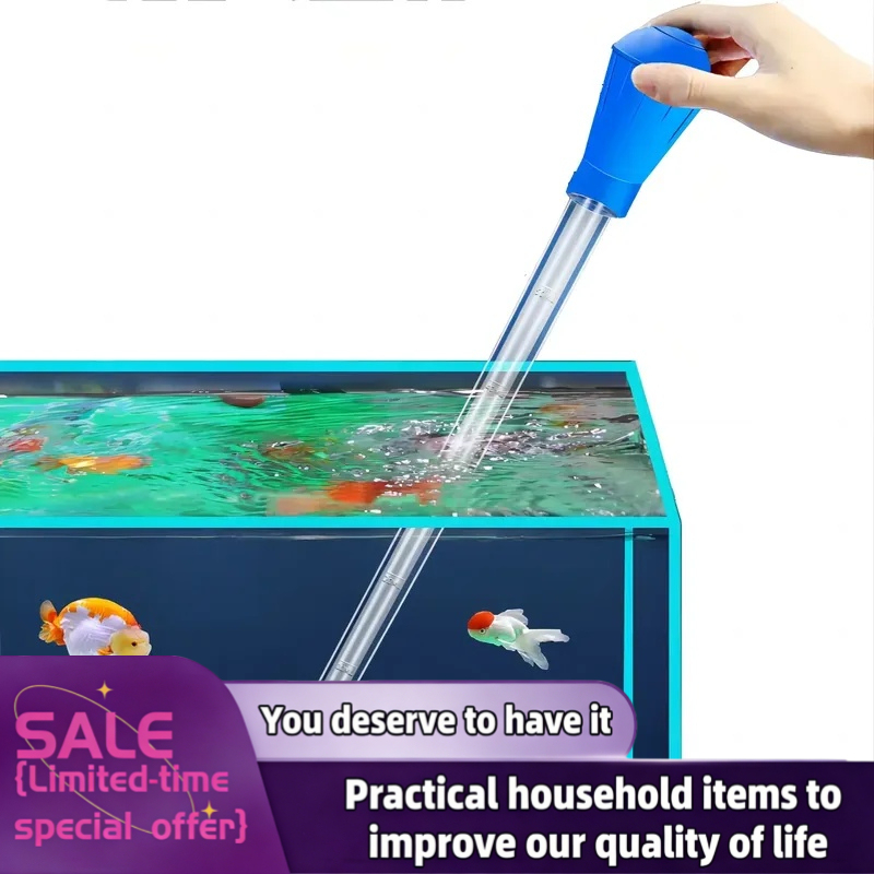 Marine Aquarium Vacuum - ที่ดูดน้ำในตู้ปลา ท่อสูบยาว ที่ดูดน้ำในตู้ปลาแบบสุญญากาศ อุปกรณ์ทำความสะอาดง่ายสำหรับเปลี่ยนน้ำในตู้ปลา
