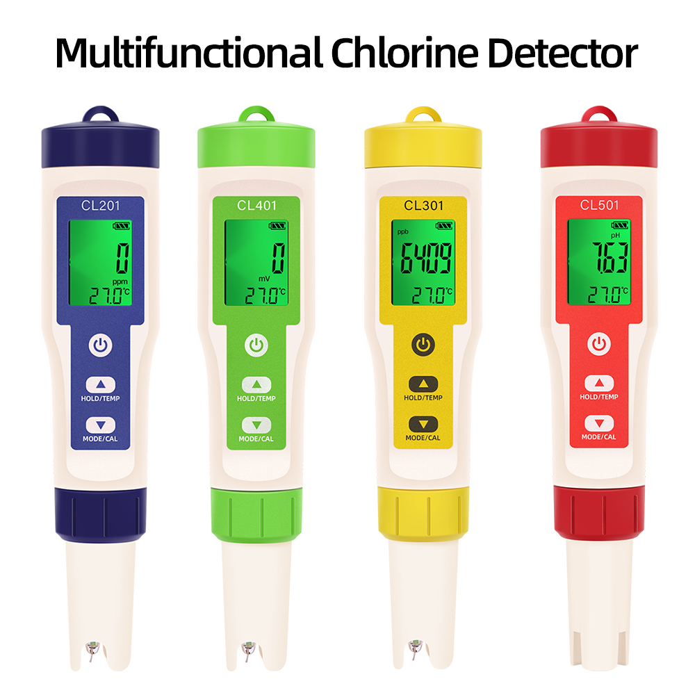Marine Test Kit - PH/CL2/H2/ORP/อุณหภูมิเครื่องตรวจจับคลอรีนเครื่องทดสอบคุณภาพน้ําแบบดิจิตอลสําหรับสระว่ายน้ําน้ําดื่มพิพิธภัณฑ์สัตว์น้ําเพาะเลี้ยงสัตว์น้ํา