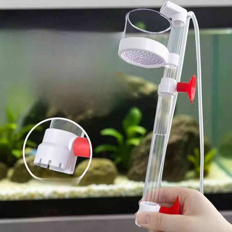 Marine Aquarium Vacuum - เครื่องเก็บของเสียจากปลาในตู้ปลา เครื่องทำความสะอาดกากด้านล่างตู้ปลา ระบบกรองน้ำหมุนเวียน เครื่องดูดกรวดแบบไซฟอน อุปกรณ์แยกและทำความสะอาด
