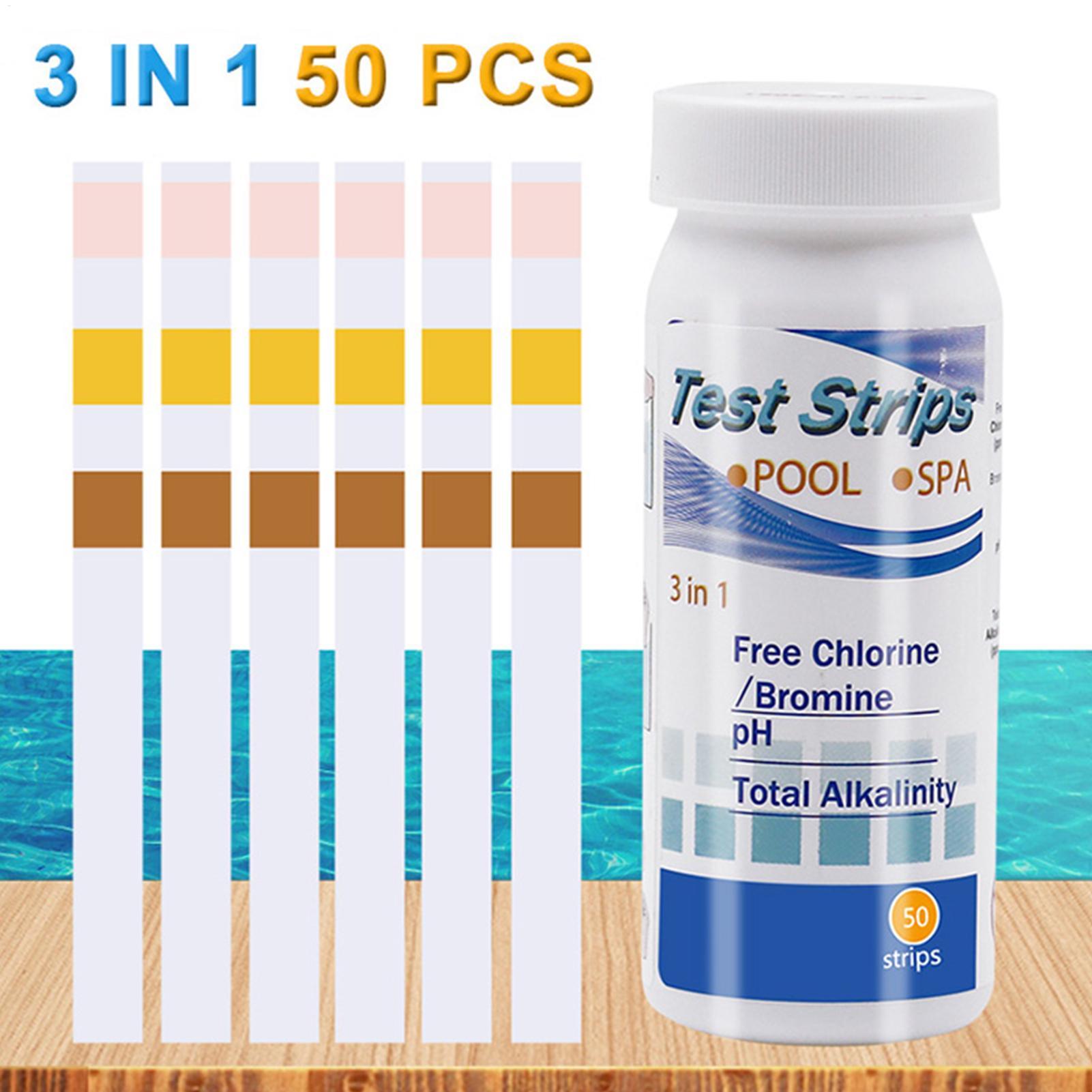 Marine Test Kit - ชุดทดสอบคุณภาพน้ำ 50 แถบ/ขวด ชุดทดสอบคุณภาพน้ำสระว่ายน้ำและสปาที่มีความแม่นยำสูง ชุดทดสอบคุณภาพน้ำในตู้ปลา ชุดทดสอบคุณภาพน้ำ
