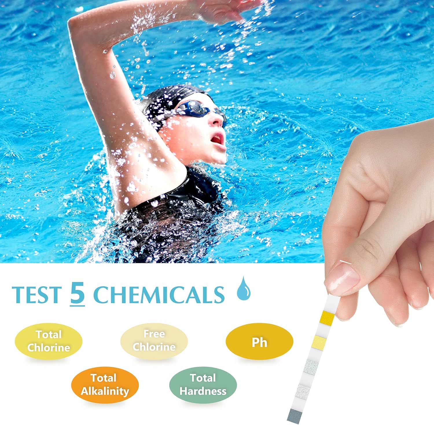 50 pcs อเนกประสงค์ 5 in 1 คลอร - Marine Test Kit บทวิจารณ์และราคา