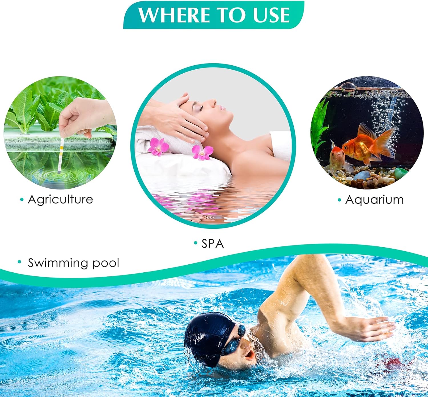 50 pcs อเนกประสงค์ 5 in 1 คลอร - Marine Test Kit บทวิจารณ์และราคา