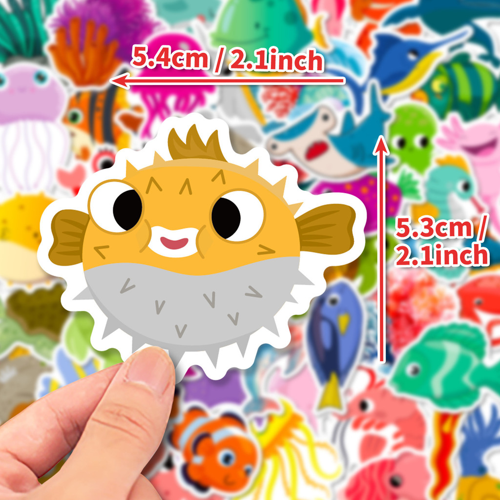 สติกเกอร์สัตว์ทะเล 50 ชิ้น - ส - Marine Aquarium Design บทวิจารณ์และราคา