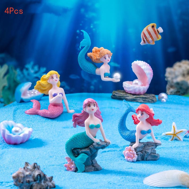 4 ชิ้นพลาสติกตู้ปลาประดับรูปนา - Marine Aquarium All In One บทวิจารณ์และราคา