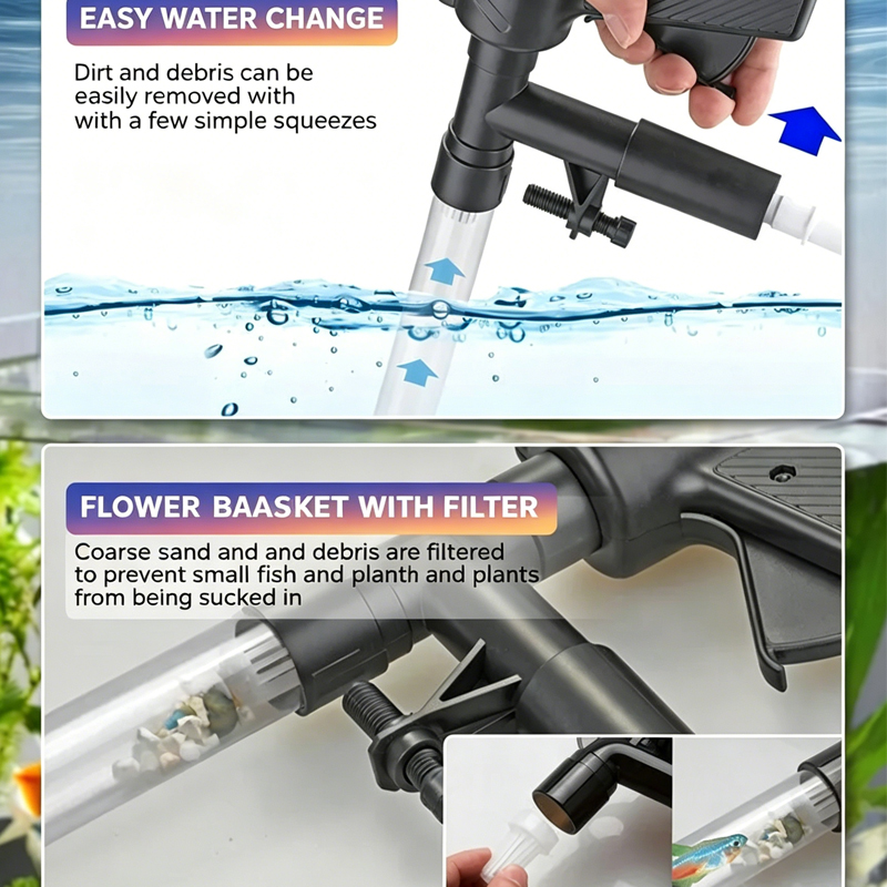 ปั๊มเปลี่ยนน้ำตู้ปลา อุปกรณ์ทำ - Marine Aquarium Vacuum บทวิจารณ์และราคา