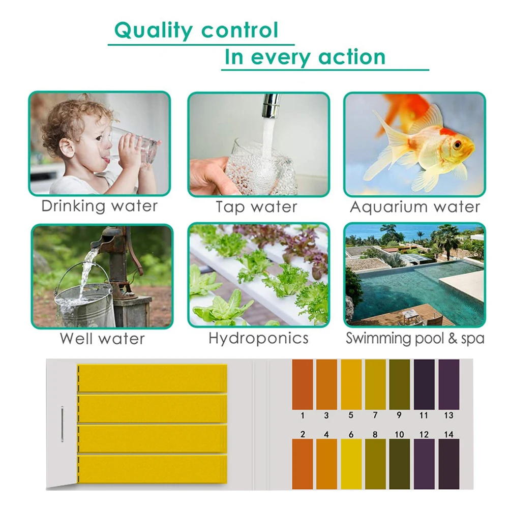 80-400pcs PH Test Strips สําหร - Marine Test Kit บทวิจารณ์และราคา